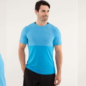 Lululemon Men’s Precise T Shirt, fits like XL Kayak Blue